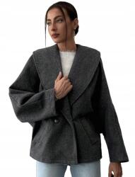 Shein Rövid Kabát Sötétszürke Őszi Elegáns 34 Xs__xs