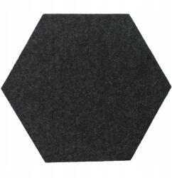  Hexagon filc-parafa 15x17 cm Sötétszürke Dekorációs panel (F008)
