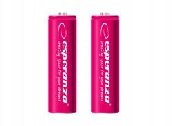 Esperanza EZA103R Esperanza újratölthető akkumulátor ni-mh aa 2000mah 2db piros (EZA103R - 5901299923290)