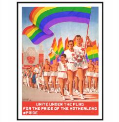  Lmbt poszter Vászonkép Szivárvány Orosz propaganda A3