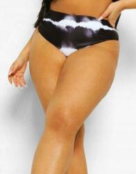 Boohoo Bikini Alsó Fekete-fehér Magas Derekú Tie Dye Boohoo 44
