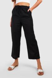 Boohoo IC16108 Boohoo Tall Egyenes Szárú Magas Derekú Nadrág 7/8 (39) XL