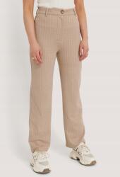 NA-KD Nadrág Bézs Csíkos Casual Csíkos