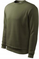 MALFINI Férfi pamut pulóver egyenes szabású Malfini Terry ESSENTIAL406 Military M (4060114)