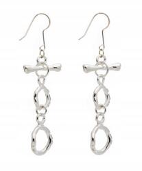 Ezüst keleti lógós fülbevaló (0615-521)