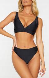Prettylittlething Fekete Bikini Alsó Bugyi Sima Tanga Klasszikus Prettylittlething 42