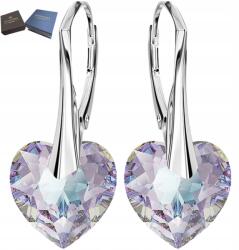 Mennica Świdnicka Gyönyörű Ezüst Női Lógó Hosszú Szív Fülbevaló Ajándék Feleségnek