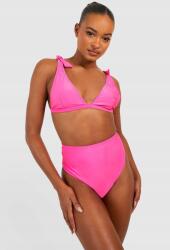 Boohoo KC56306 Boohoo Kétrészes Rózsaszín Sima Fürdőruha Tall L