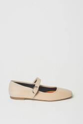  Bézs Lapos Bebújós Balerina Cipő Lakkozott Öko Bőr Szíj Oasis 36 (BAA11032)