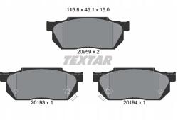 Textar 2095902 Fékbetét Honda P. CIVIC -92 Textar