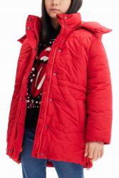 Desigual Piros Hosszabb Kapucnis Kabát (3-4L) (593923)