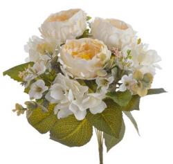  Buchet bujor atificial+hortensie pentru aranjamente florale (8523)