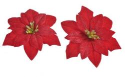  Craciunite clips color set 2 buc pentru aranjamente florale (70479)