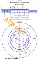 ATM Mikoda Tárcsa Ham. prz. citroen 0507/ATM