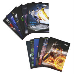 Connect Füzet A5, 40lap, kockás 80g. Connect Matt + UV lakk borító, (33785)