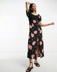 Asos Design Fekete Ruha MIDI Virágok (36) (569214)
