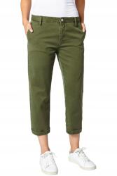Pepe Jeans Zöld 7/8-os Nadrág, Size 29/32, egyenes szárú, közepes derék (377639)