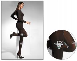 Adrian Fekete Halloween harisnyanadrág Skulls 40den 3-4 Nero (6077)