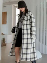 Dazy KU116 Dazy Kabát Kockás Zsebek Bélés L