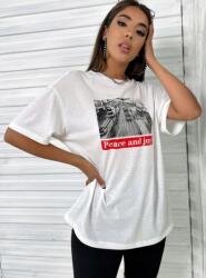 Shein Női Póló Fehér Print Casual 38 M Aaa - allegro - 2 745 Ft