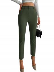 Shein Zöld Cigarettnadrág Magas Derekú Casual 42 XL__XL