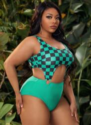 Shein Egyrészes Fürdőruha Zöld