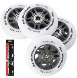 Nils Extreme Görkorcsolya Kerekek Gumi Csapágyak ABEC-9 Pu 76x24 82A Matt Fehér (16-32-035)