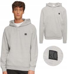 s.Oliver Férfi kapucnis pulóver kis logóval s. Oliver szürke S Regular Fit (10.3.11.14.140.2156947.9400.S)
