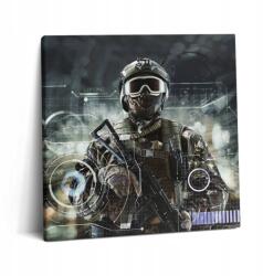 Wallfluent Fotó-Vászon Falikép Különleges Erők Katonája Fegyverekkel 60x60 cm (010030010270000074673)