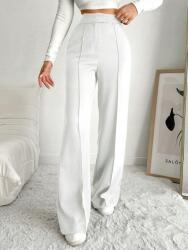 Shein Nadrág Fehér Elegáns Magas Derekú Egyenes Szárú 42 XL__XL