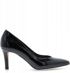 Kotyl Elegáns lakkbőr magassarkú cipő Kotyl 3701 Fekete 36 (KOTYL 3701 CZARNY LAKIER)