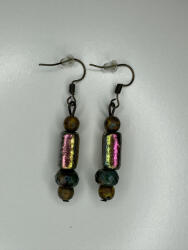  Aranyló fény - lüszteres kerámia fülbevaló (JJF61)