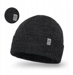 PaMaMi Férfi téli sapka grafit Pamami sima klasszikus kitekerhető Lengyel (Klasyczna Czapka Jesienno-Zimowa Beanie)
