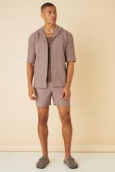 Boohooman LC61113 Boohoo Texturált Rövid Ujjú Ingt M