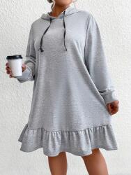 Shein CC47110 Shein Melegítő Ruha MIDI Fodros Kapucnival (12) 52