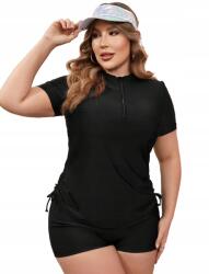 Shein Fürdőruha Felső Blúz Cipzáras Húzózsinór 4XL__4XL