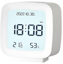 Verk Group Verk 27441 Óra hőmérővel és higrométerrel 7, 8 x 8, 3 x 4 cm, fehér (27441_B)