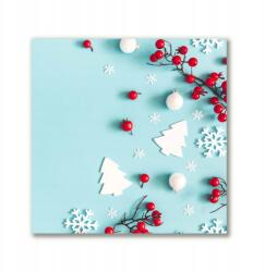 Tulup Canvas fotó 50x50 Hópelyhek Karácsonyi díszek (ock-50x50-295043609)