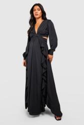 Boohoo CC34103 Boohoo Kismama Maxi Ruha Fodros Kivágással (9) M