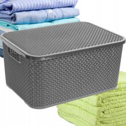 BranQ Szemetes Kosár Tartály Szabadon Álló Szürke Szellőző Fedővel Branq 19L (1724-A)