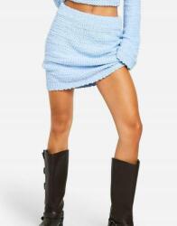 Boohoo Kék Mini Szoknya Egyenes Texturált Magas Derekú Klasszikus Boohoo Xs