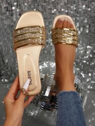 Shein KC22212 Shein Arany Lapos Csillámos Díszített Flip-flop Papucs (38) 39 (sx2402263660141515)