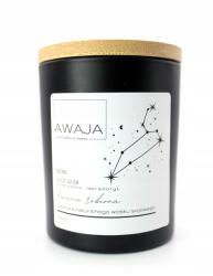  Oroszlán csillagjegygyertya - fekete, szója, illatos, handmade, ajándék