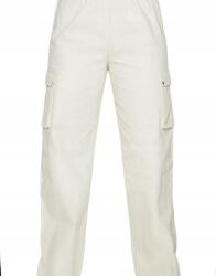 Prettylittlething Krémszínű Hosszú Egyenes Laza Gumis Deréknadrág Prettylittlething 42