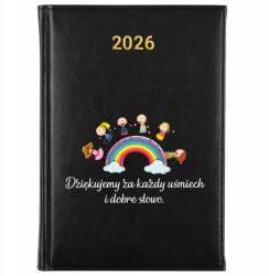 FunnyCase Naptár Fekete A5 2026 Pedagógusnapi határidőnapló Minden Mosolyért (Kalendarz Czarny Za Każdy Uśmiech)