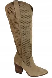 Simen Tavaszi csizma Simen 6779A MÉRET36 Bőr Bézs Velúr (6779a)