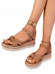 Shein Sheon Szandál Barna Zsinóros Szegecses Arany Us 10 42__42 (sx2306064479725273)