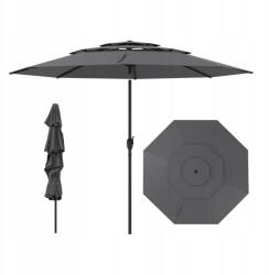 Costway Klasszikus napernyő Costway szürke kerti terasz strand összecsukható 300 x 245 cm (NP12375GR)