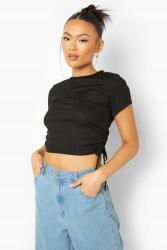 Boohoo CC46214 Boohoo Fodros Rövid Ujjú Felső 44-ES