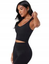 Shein Sport Felső Bevarrt Melltartóval Fekete 38 M__M (11746000)